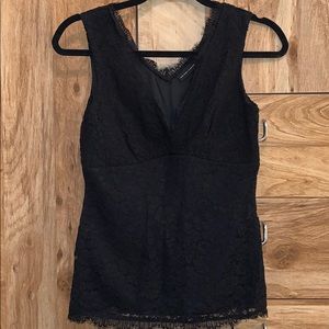 Black lace sleeveless top